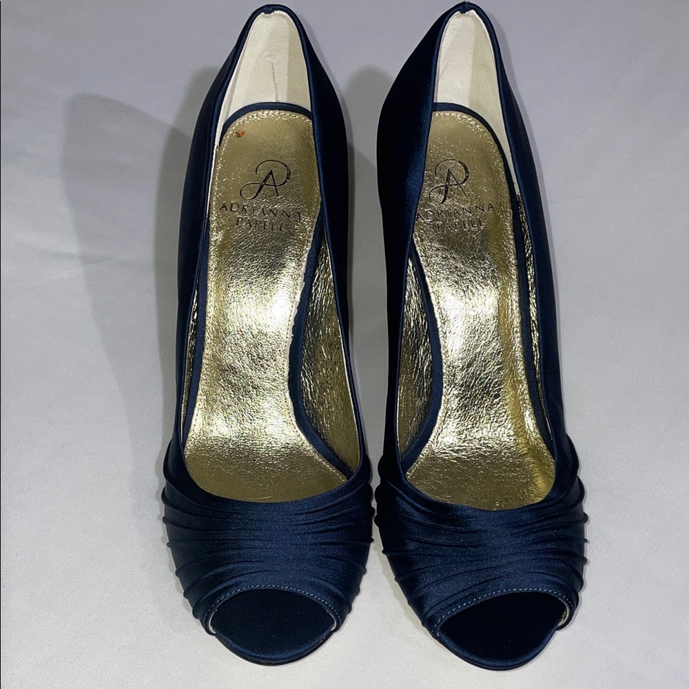 Adrianna Papell Midnight Blue Peep Toe Heels